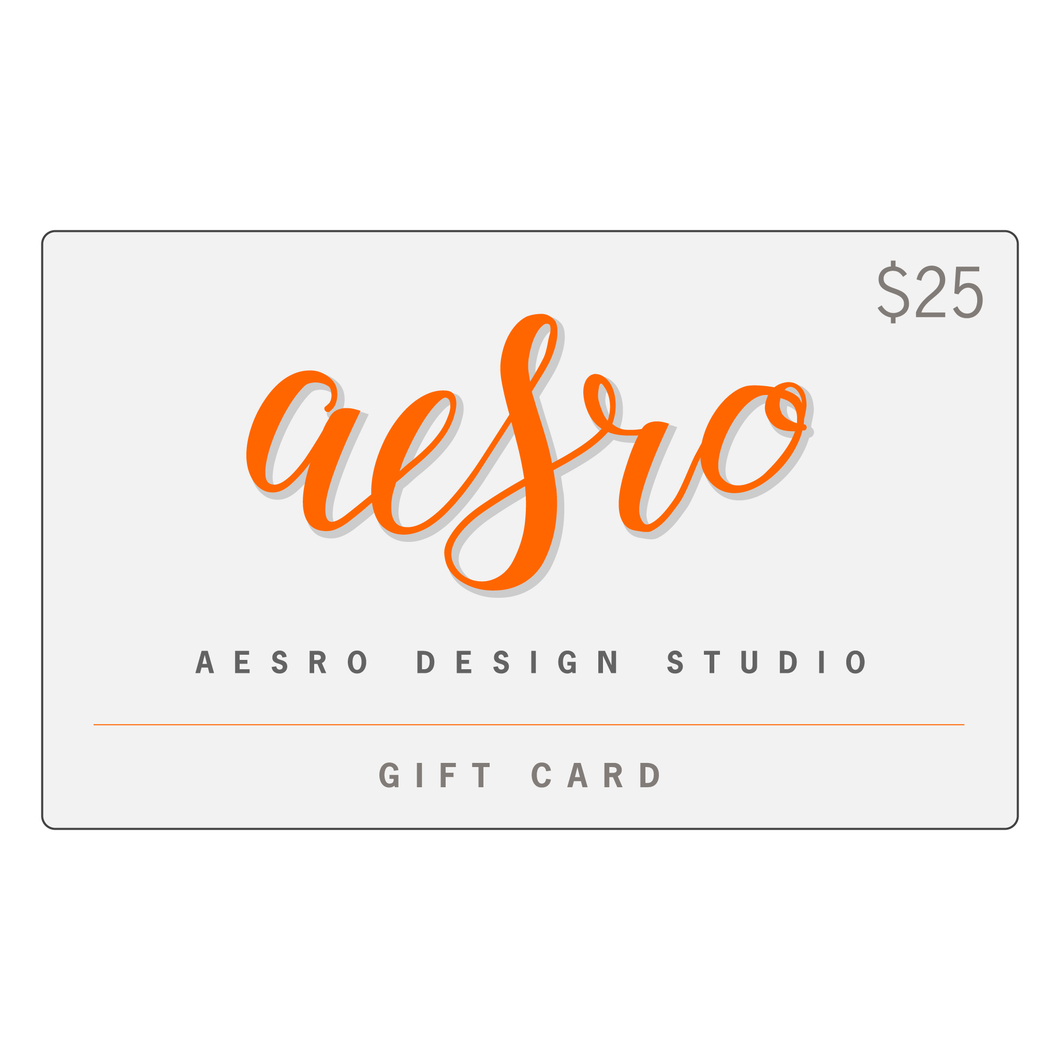 Aesro Design e-Gift Card $25