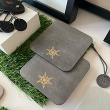 Load image into Gallery viewer, Snowflake Coasters with Gold Foil
